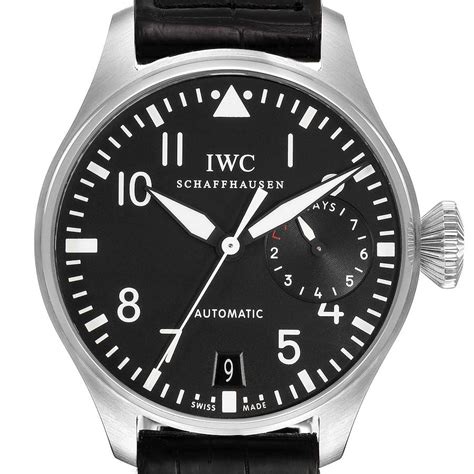 iwc 500401|IWC Big Pilot 46mm Black Dial 7 Day Power Reserve IW500401.